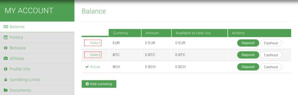 Bitstarz BTC exchange