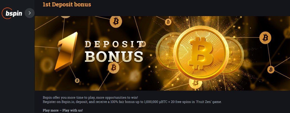 bspin welcome bonus