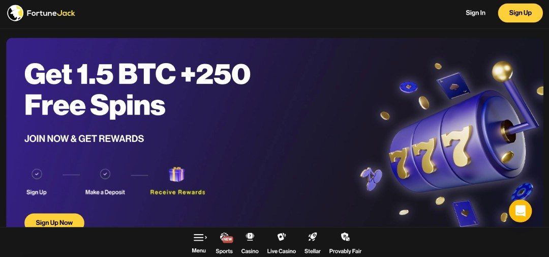 fortunejack casino homepage