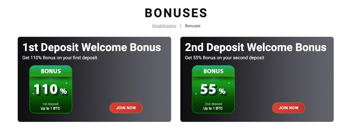 kingbit casino bonus