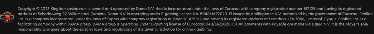 kingdom casino licence