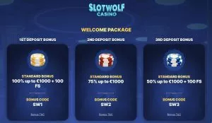 Slot Wolf welcome bonus