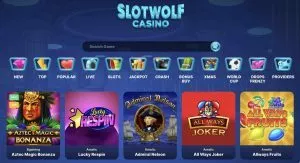Slotwolf casino games selection
