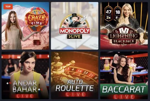 Bitslot live casino games