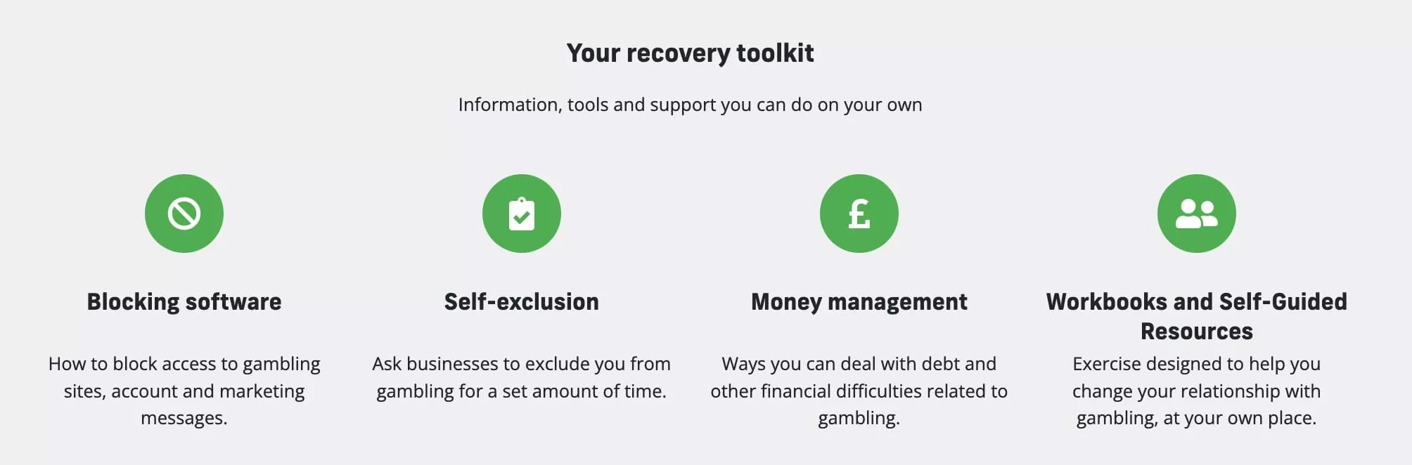 Responsible Gambling toolkit