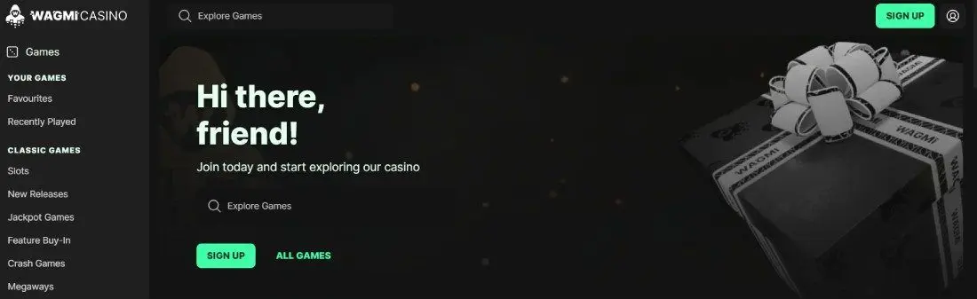 wagmi casino homepage