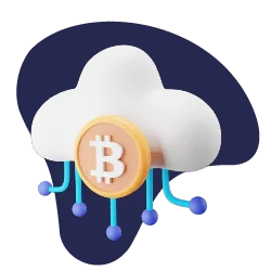cloud with bitcoin