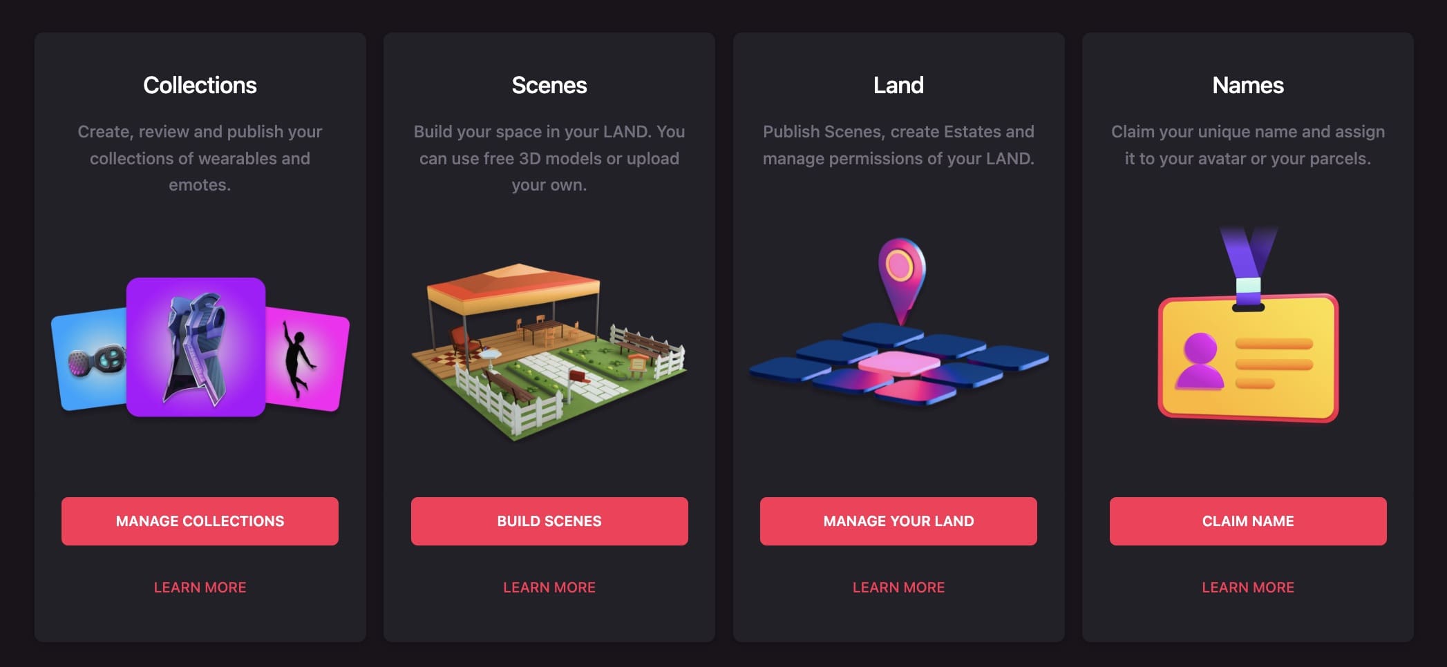 Decentraland options