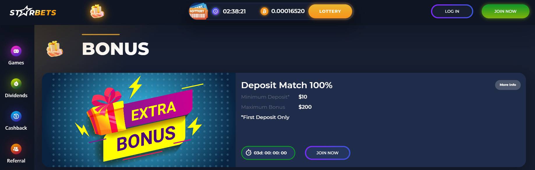 starbets welcome bonus