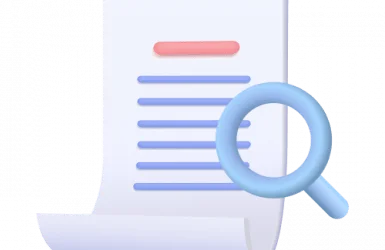 paper tax with magnifying glass over it signifying understanding crypto taxes