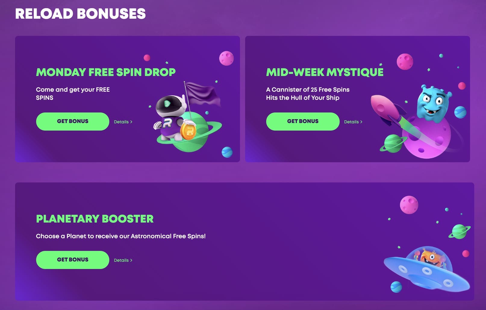 Casino Rocket bonuses