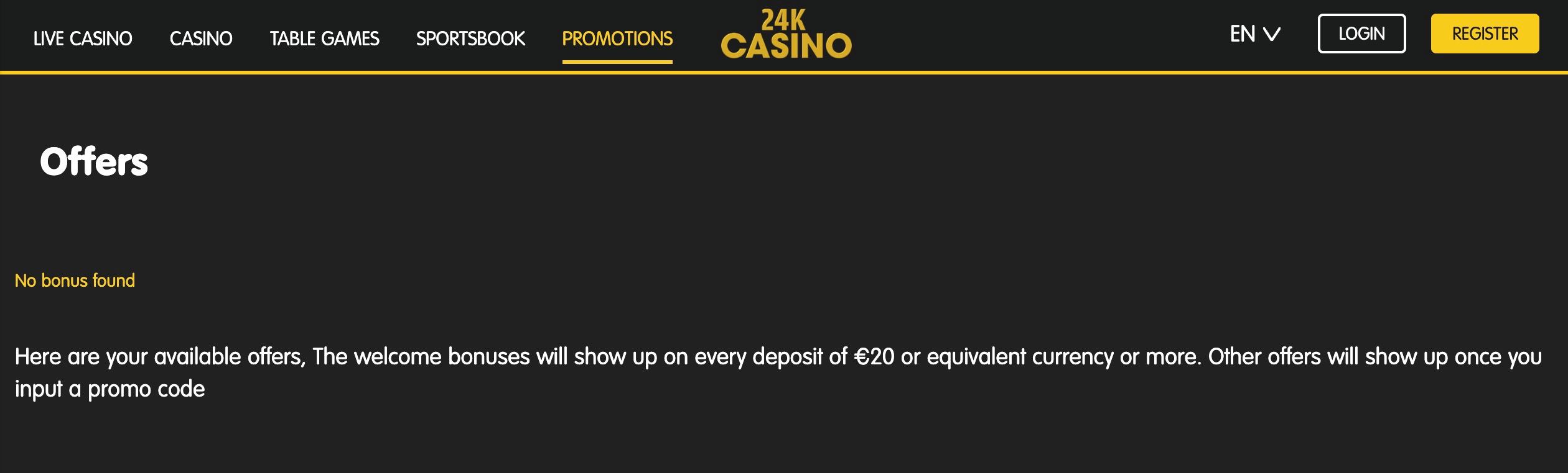 24k casino promos
