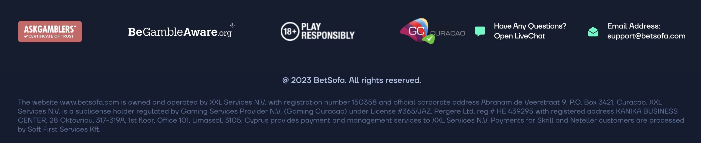 BetSofa licence