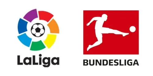 La Liga and Bundesliga logos