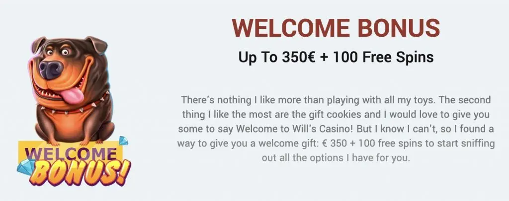 Will's casino welcome bonus