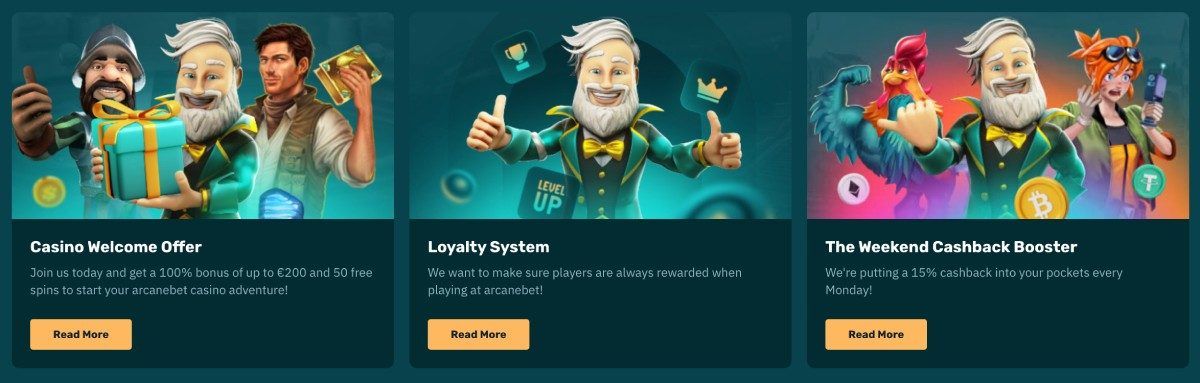 arcanebet casino bonus