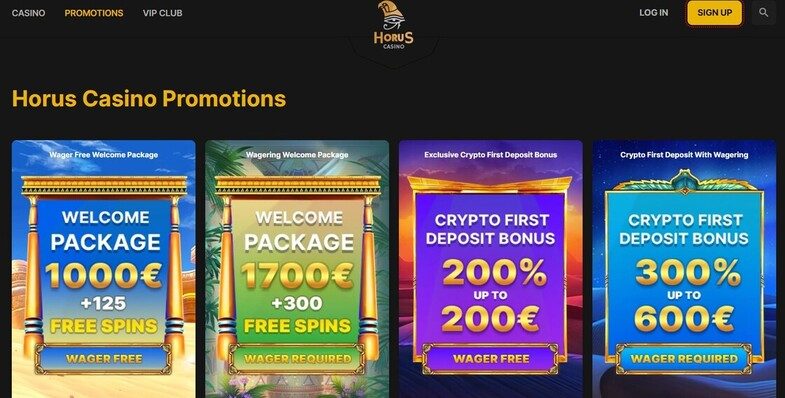 horus casino bonuses