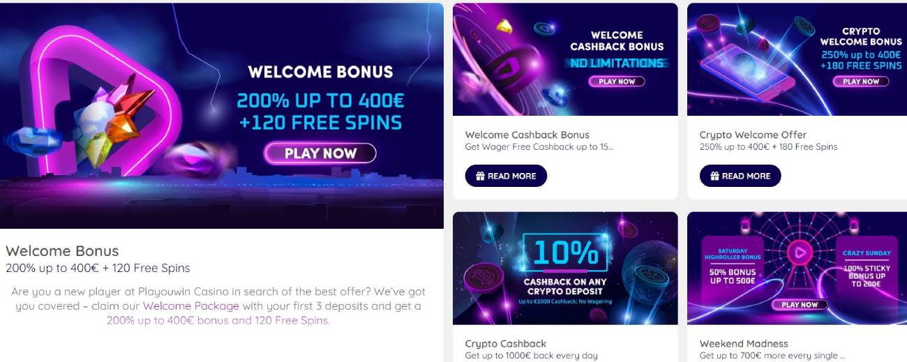 playouwin welcome bonus