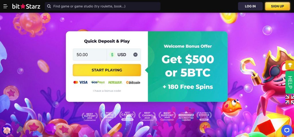 Bitstarz casino homepage
