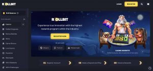 Rollbit casino homepage