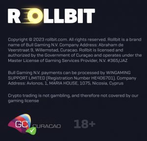 Rollbit casino licence