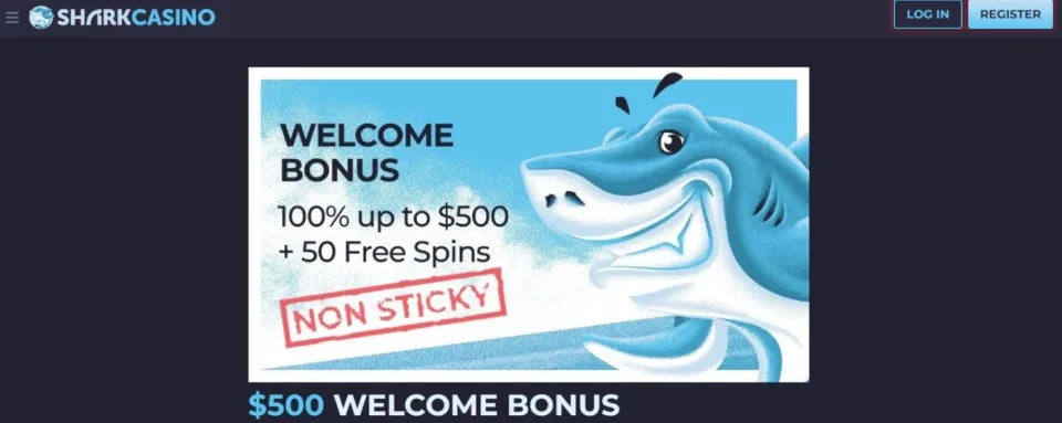 shark casino welcome bonus