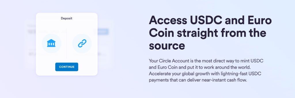 Circle transactions from crypto wallet