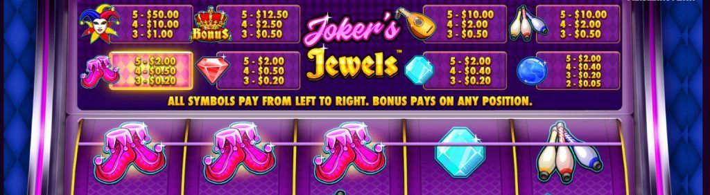 Joker's Jewels payline