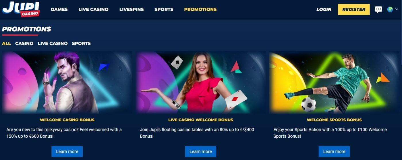 jupi casino welcome bonus