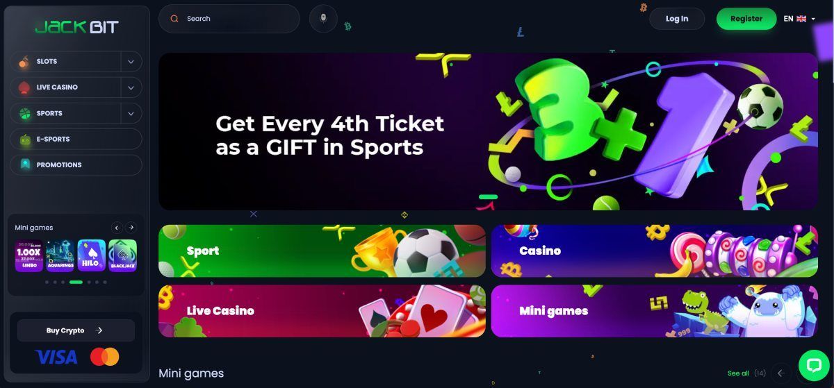 Jackbit homepage
