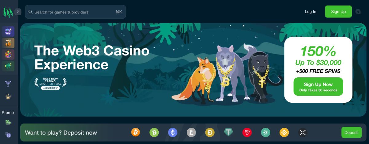 Wild.io homepage