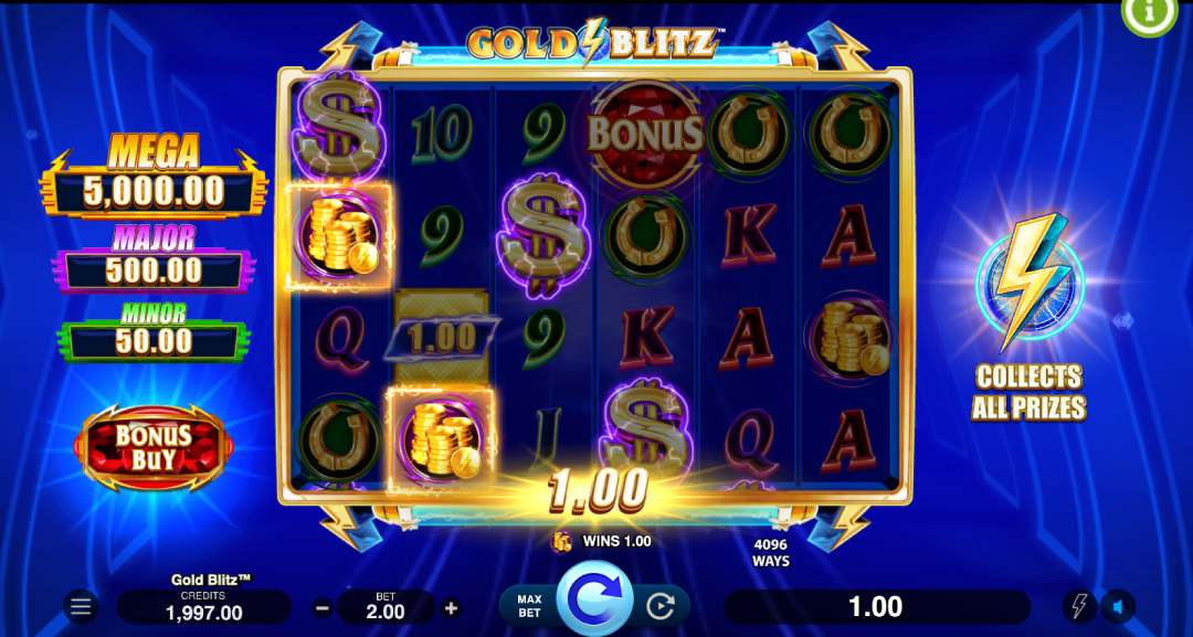 gold blitz slot win