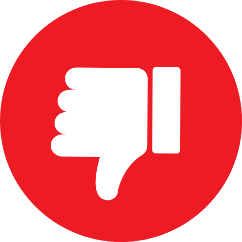 Cons thumb down