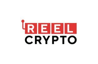 reel crypto casino logo red and black on white background