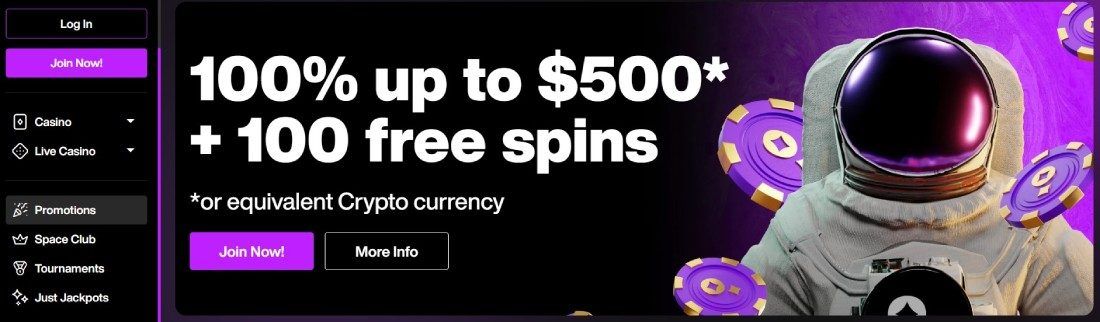 justcasino welcome bonus