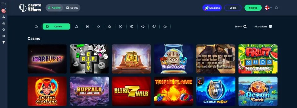 Cryptobetsports Casino Games