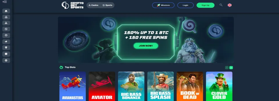 Cryptobetsports Casino Homepage