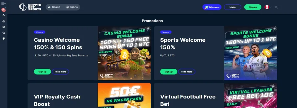 Cryptobetsports Casino Promotions