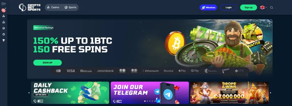 Cryptobetsports Casino Section