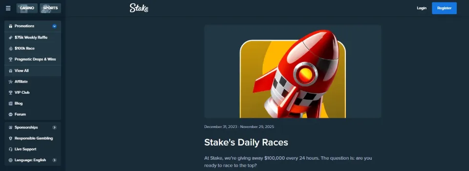 Stake Casino Daily Races